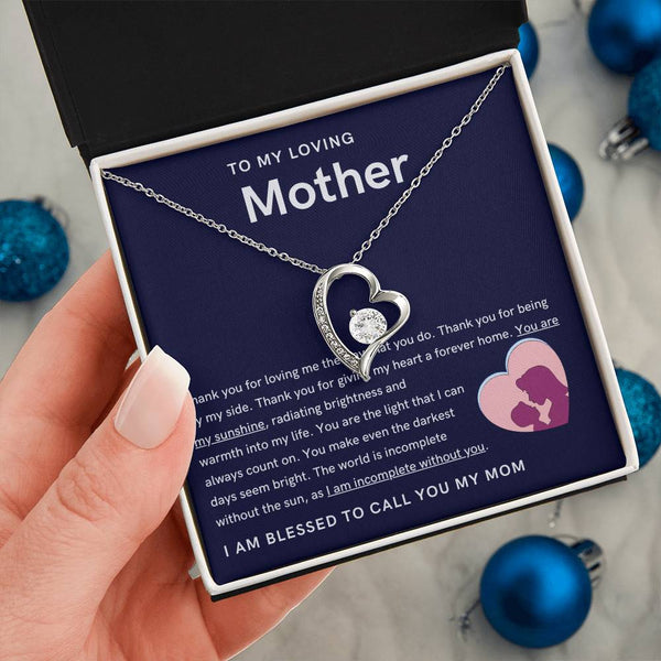 To My Loving Mother - You are my sunshine, radiating brightness into my life (Only a Few Left) - Forever Love Necklace