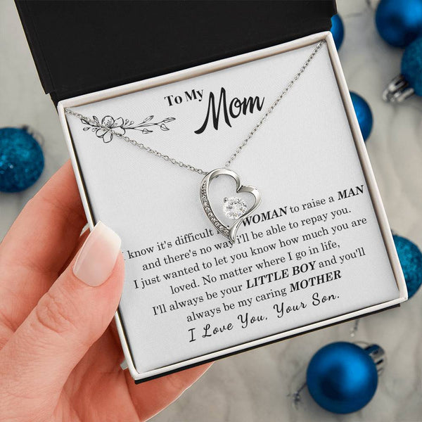 [Only a few left] To My Mom - I Love You Mother  - Forever Love Necklace