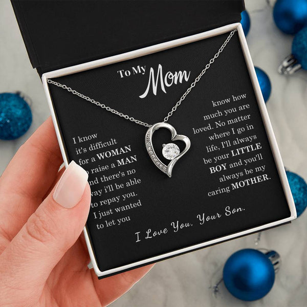 [ Few left only ]  To My Mom - Loved Mother - Forever Love Necklace