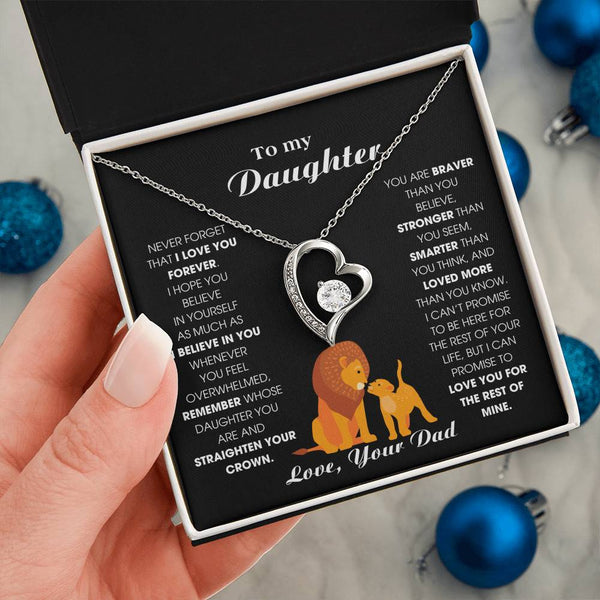 [ Forever love necklace ] To My Daughter, Never Forget That I Love You Forever