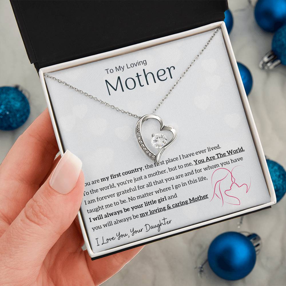 To My Loving Mother - You are my sunshine, I will always be your little girl (Only a Few Left) - Forever Love Necklace