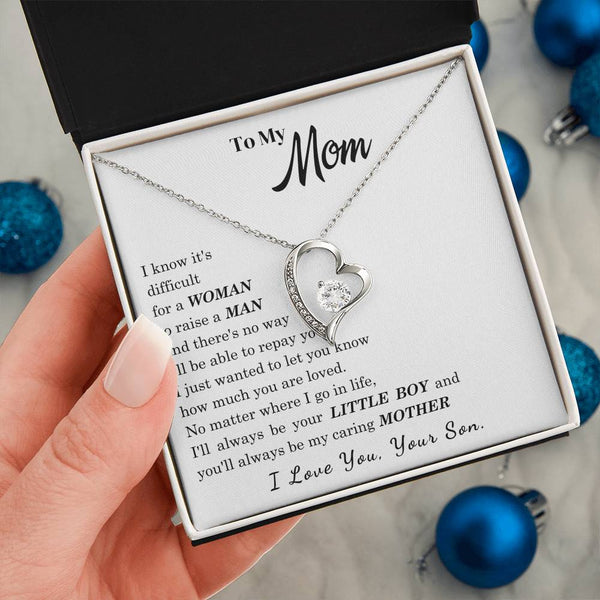 [ Few left only ]  To My Mom - I Love You Mother - Forever Love Necklace
