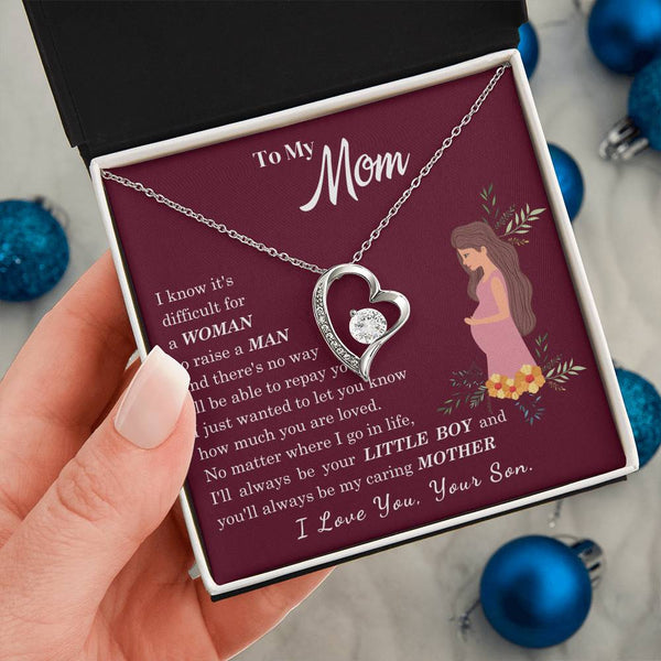[ Few left only ] To My Loving Mother - I love you, your son - Forever Love Necklace