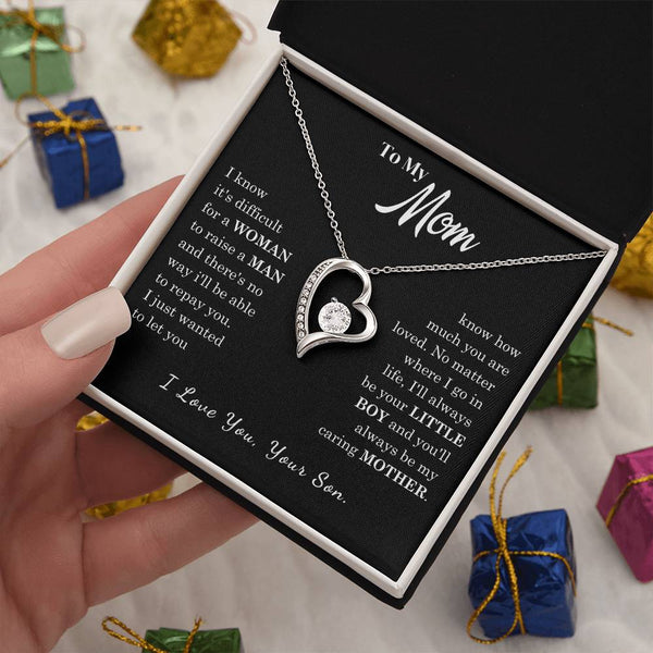 [ Few left only ]  To My Mom - Loved Mother - Forever Love Necklace