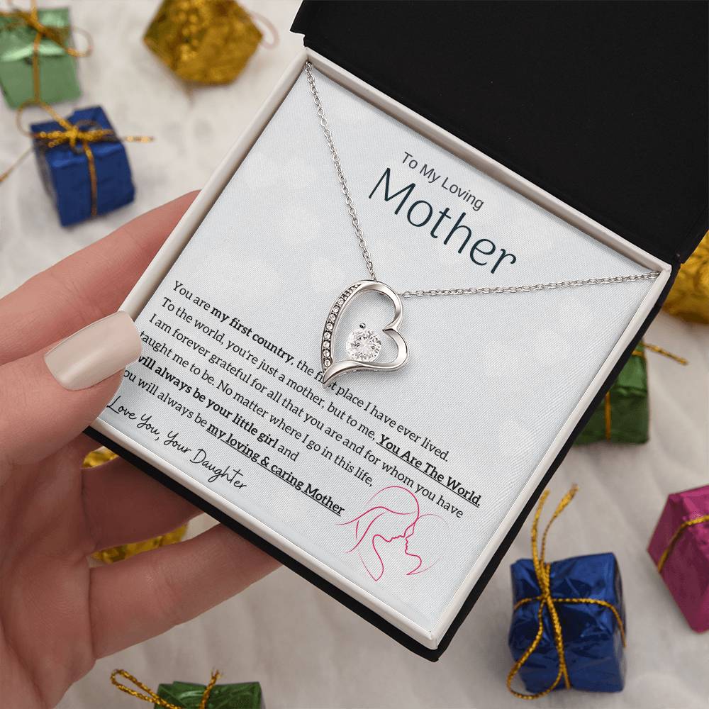 To My Loving Mother - You are my sunshine, I will always be your little girl (Only a Few Left) - Forever Love Necklace