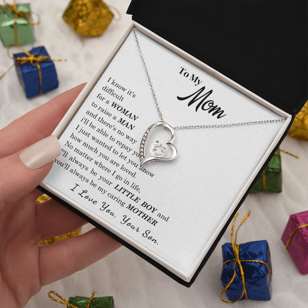 [ Few left only ]  To My Mom - I Love You Mother - Forever Love Necklace