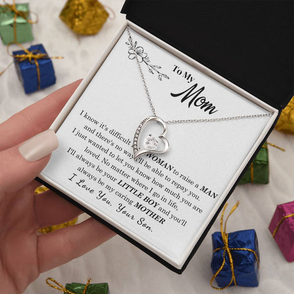 [Only a few left] To My Mom - I Love You Mother  - Forever Love Necklace
