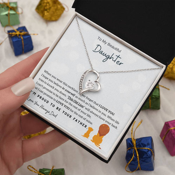 (Forever Love Necklace) To My Daughter,  I'm Proud To Be Your Father - Amz