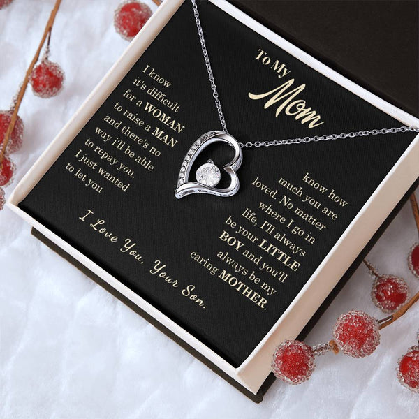 [Almost Sold Out] To My Mom - I Love You Mother  - Forever Love Necklace