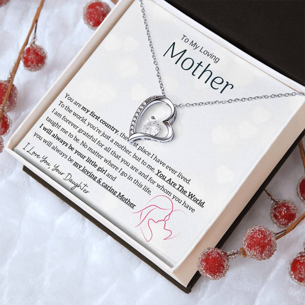 To My Loving Mother - You are my sunshine, I will always be your little girl (Only a Few Left) - Forever Love Necklace