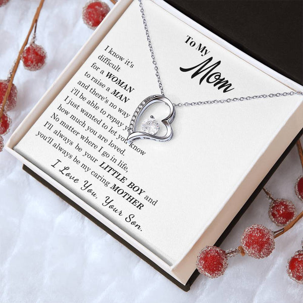 [ Few left only ]  To My Mom - I Love You Mother - Forever Love Necklace