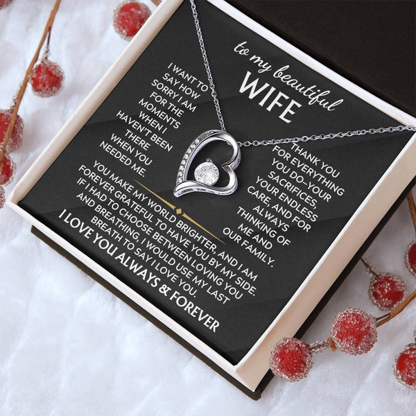 To My Beautiful Wife, I want to say how sorry I am for the moments when haven’t been there