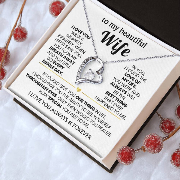 TO MY BEAUTIFUL WIFE - I love you wildly, insanely, infinitely