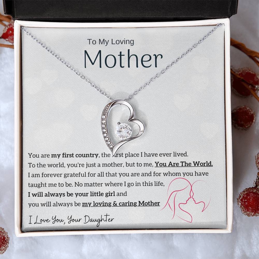 To My Loving Mother - You are my sunshine, I will always be your little girl (Only a Few Left) - Forever Love Necklace