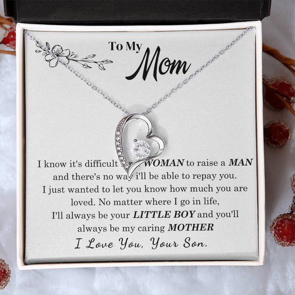 [Only a few left] To My Mom - I Love You Mother  - Forever Love Necklace