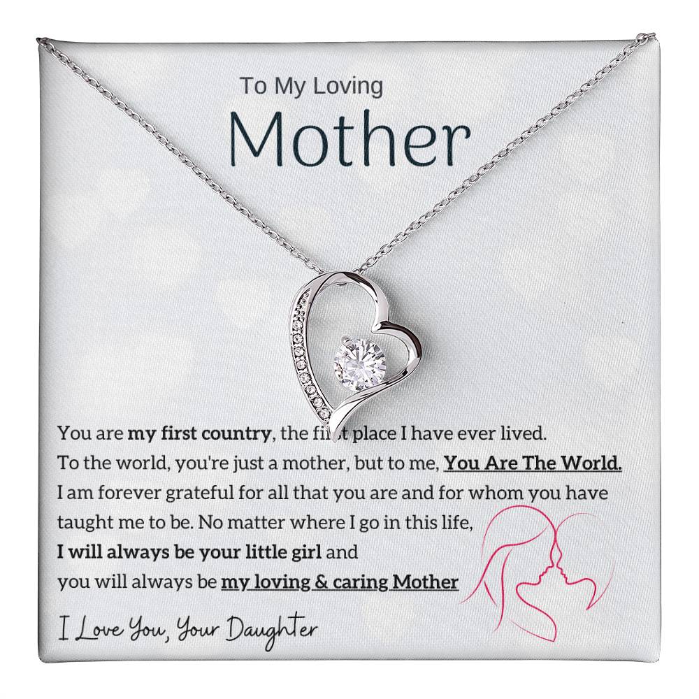 To My Loving Mother - You are my sunshine, I will always be your little girl (Only a Few Left) - Forever Love Necklace