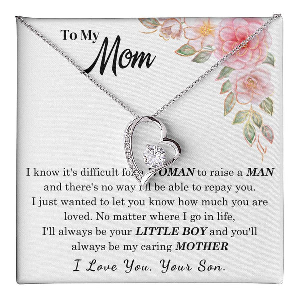 [Only a few left] To My Loving Mother - I love you  (Forever Love Necklace)