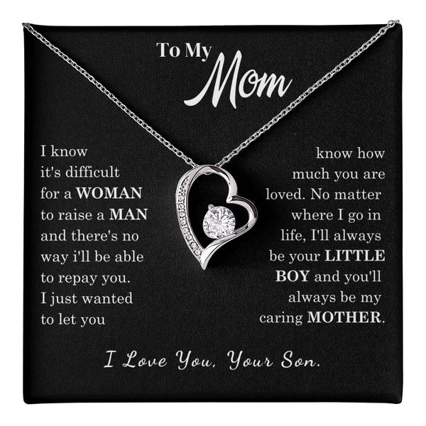 [ Few left only ]  To My Mom - Loved Mother - Forever Love Necklace