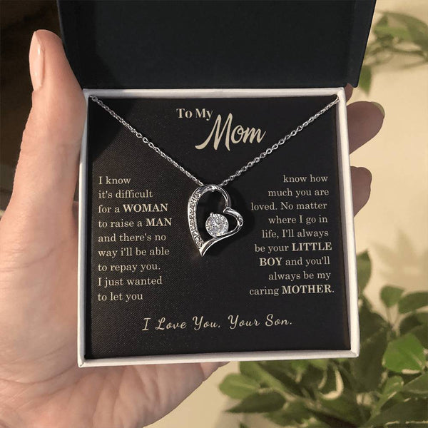 [Almost Sold Out] To My Mom - I Love You Mother  - Forever Love Necklace