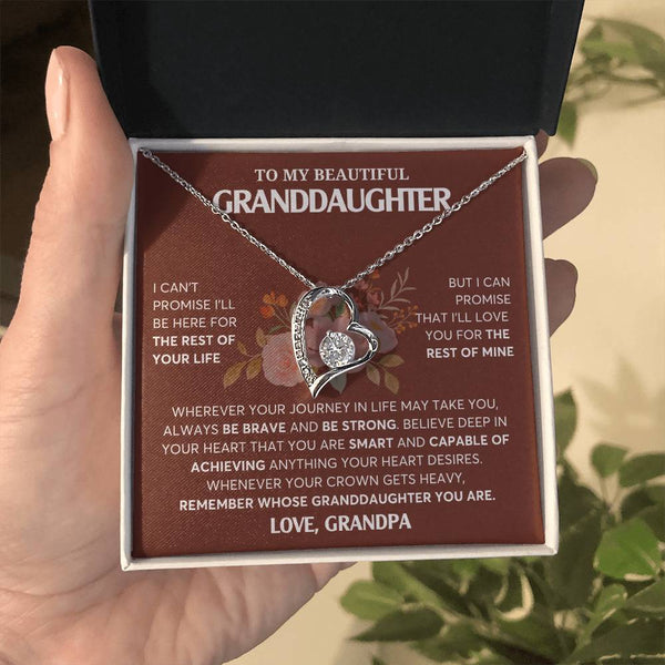 To My Granddaughter Necklace, Granddaughter Jewelry Gift,  Granddaughter Necklace,  Gift For Her, Best Gift For Girls