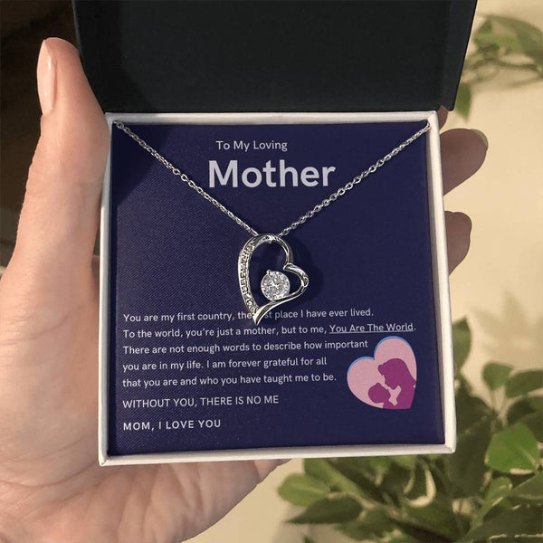 To My Loving Mother - Without You, There Is No Me (Only a Few Left) - Forever Love Necklace