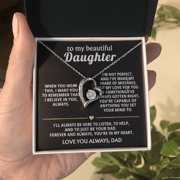 To My Beautiful Daughter, My love for you is always right.