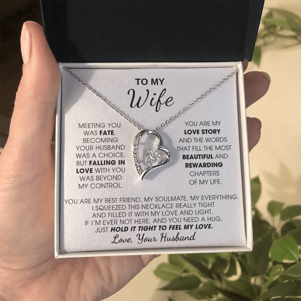 [Few left only] To My Wife, Hold This Close To Feel My Love - Forever Love Necklace  - 1