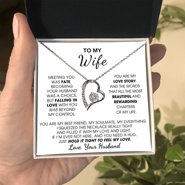 [Few left only] To My Wife, Hold This Close To Feel My Love  - Forever Love Necklace