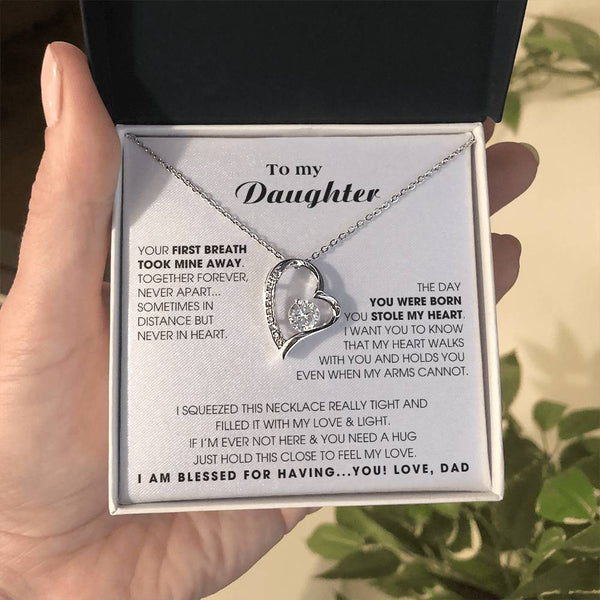 To My Daughter - Hold this necklace close to feel my love [ Forever Love ]