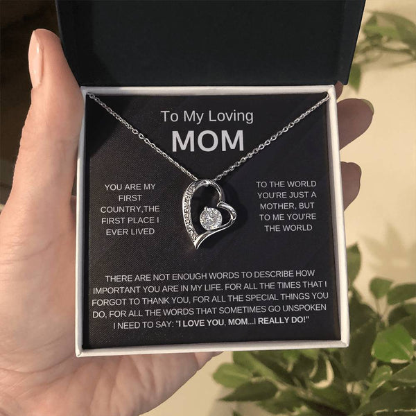 To My Loving Mom, I Love You (Forever Love Necklace)