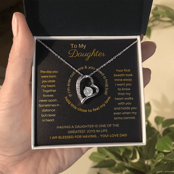 [ Few left only ] To My Daughter - Hold this necklace close to feel my love