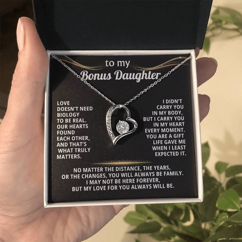 To My Bonus Daughter, Our hearts found each other