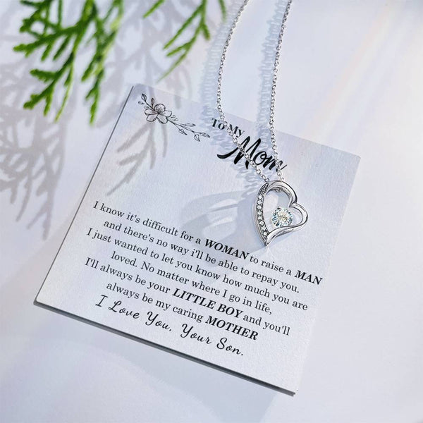 [Only a few left] To My Mom - I Love You Mother  - Forever Love Necklace