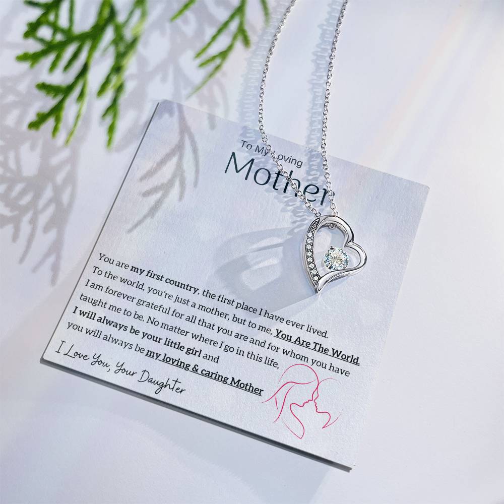 To My Loving Mother - You are my sunshine, I will always be your little girl (Only a Few Left) - Forever Love Necklace