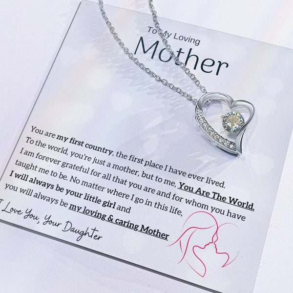 To My Loving Mother - You are my sunshine, I will always be your little girl (Only a Few Left) - Forever Love Necklace