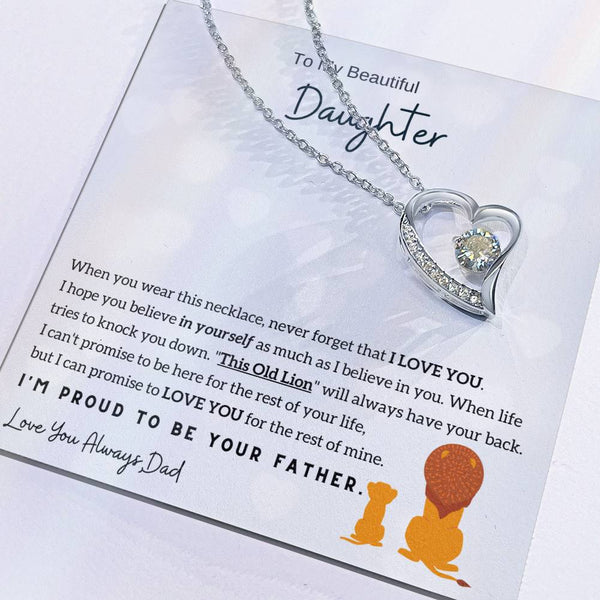 (Forever Love Necklace) To My Daughter,  I'm Proud To Be Your Father - Amz