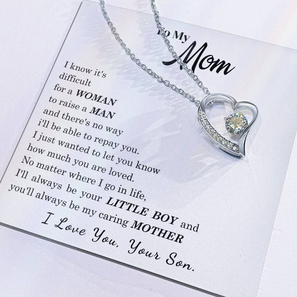 [ Few left only ]  To My Mom - I Love You Mother - Forever Love Necklace