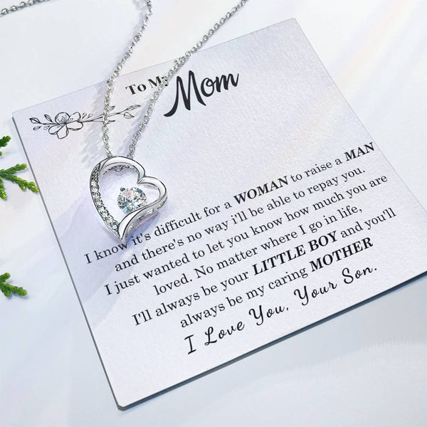 [Only a few left] To My Mom - I Love You Mother  - Forever Love Necklace