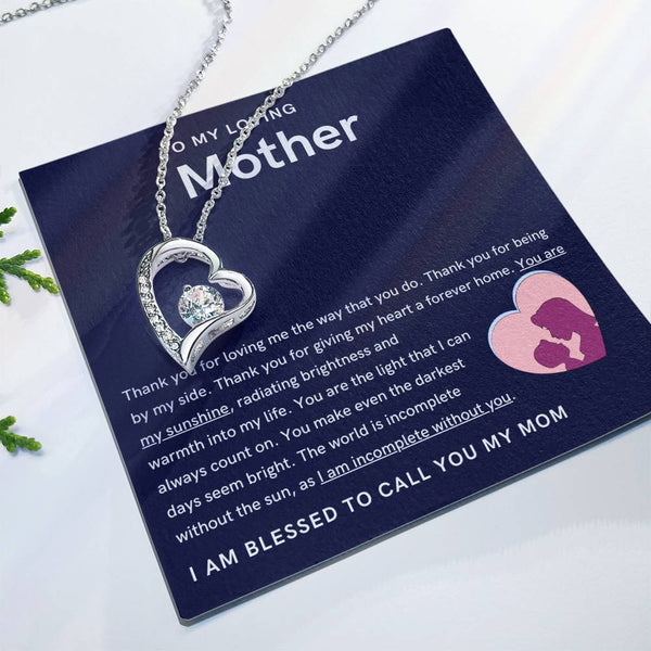 To My Loving Mother - You are my sunshine, radiating brightness into my life (Only a Few Left) - Forever Love Necklace