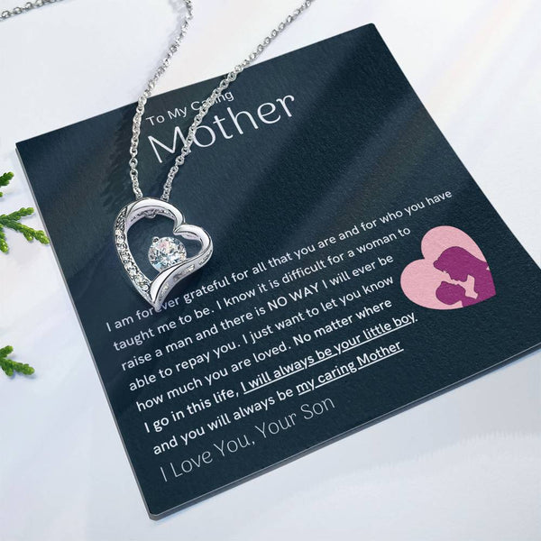 To My Loving Mother - You are my sunshine, I will always be your little boy (Only a Few Left) - Forever Love Necklace