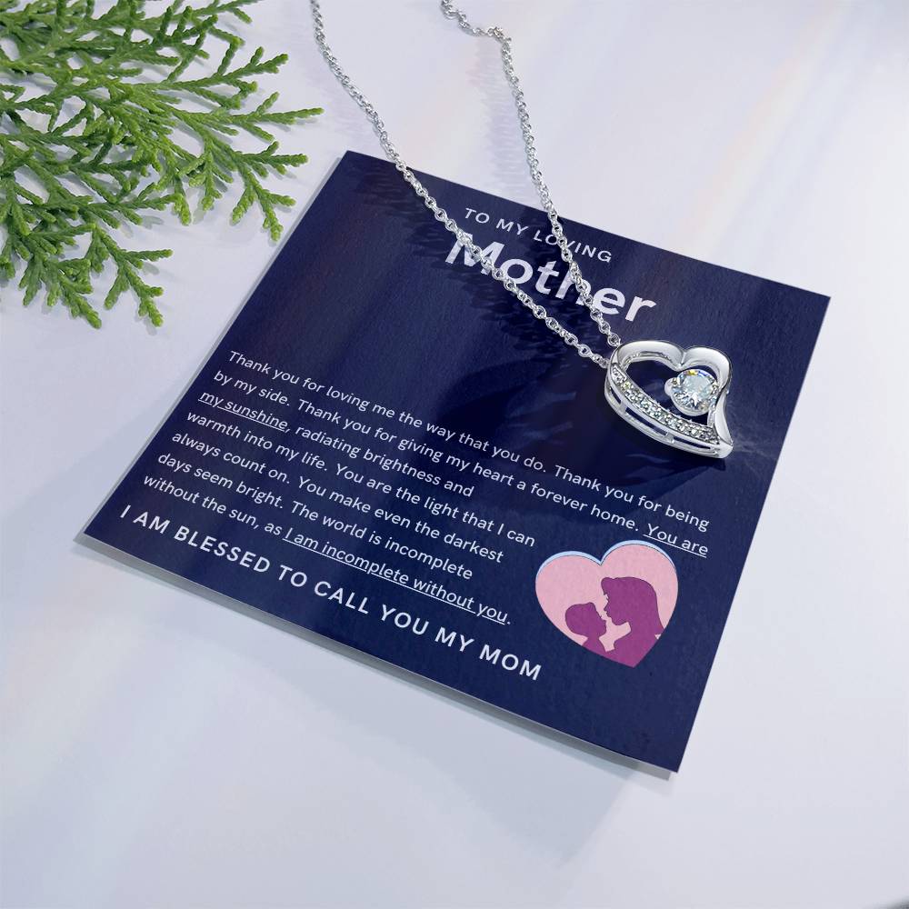 To My Loving Mother - You are my sunshine, radiating brightness into my life (Only a Few Left) - Forever Love Necklace
