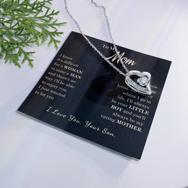 [Almost Sold Out] To My Mom - I Love You Mother  - Forever Love Necklace