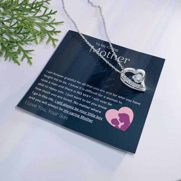 To My Loving Mother - You are my sunshine, I will always be your little boy (Only a Few Left) - Forever Love Necklace