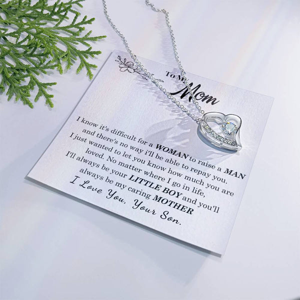 [Only a few left] To My Mom - I Love You Mother  - Forever Love Necklace