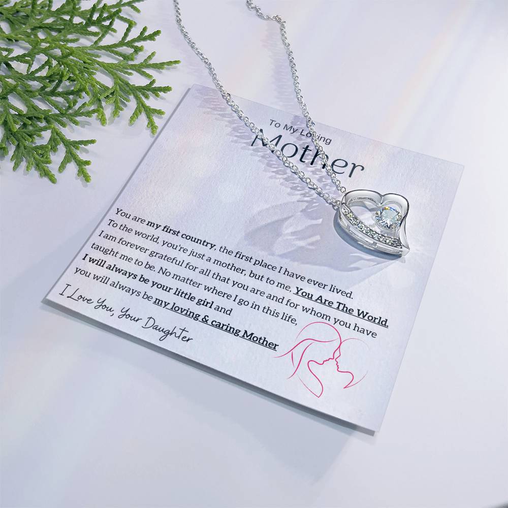 To My Loving Mother - You are my sunshine, I will always be your little girl (Only a Few Left) - Forever Love Necklace