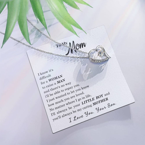 [ Few left only ]  To My Mom - I Love You Mother - Forever Love Necklace