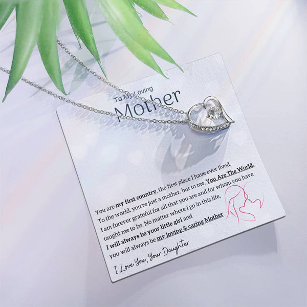 To My Loving Mother - You are my sunshine, I will always be your little girl (Only a Few Left) - Forever Love Necklace