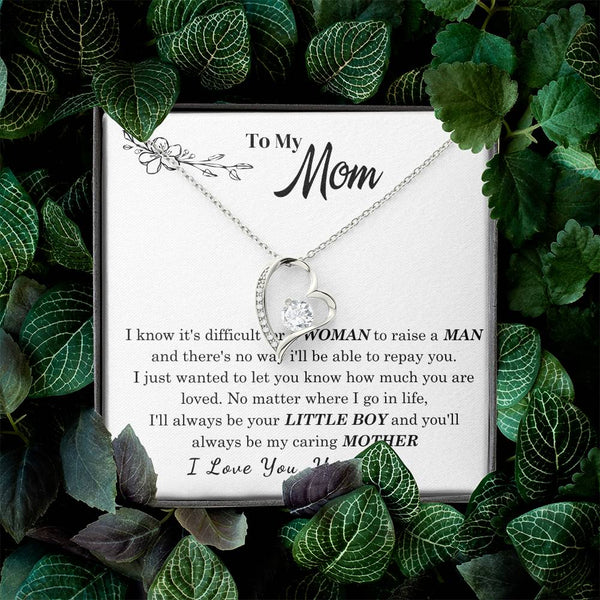 [Only a few left] To My Mom - I Love You Mother  - Forever Love Necklace