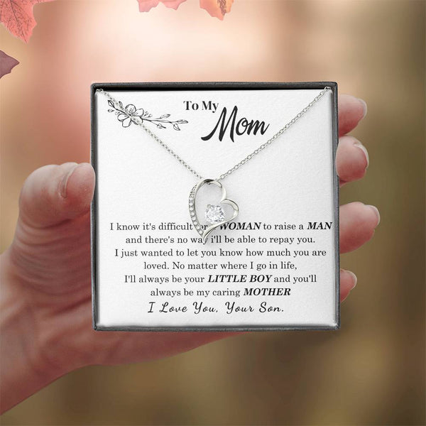 [Only a few left] To My Mom - I Love You Mother  - Forever Love Necklace