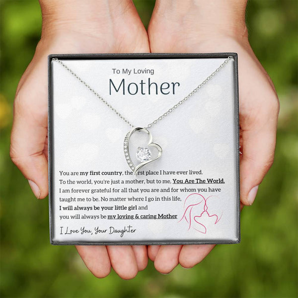 To My Loving Mother - You are my sunshine, I will always be your little girl (Only a Few Left) - Forever Love Necklace